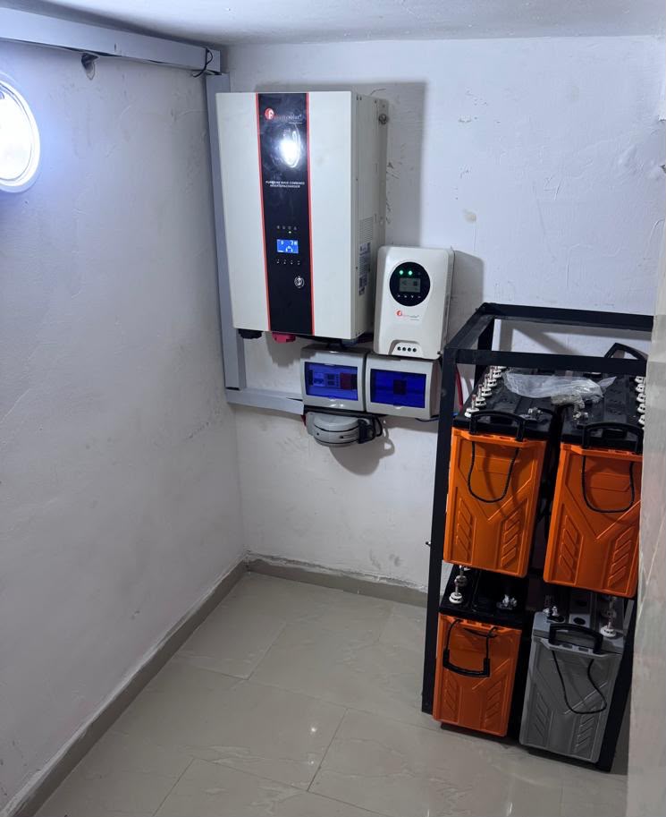 10kVA Industrial Power Inverter + Deep-Cycle Tubular Battery Bank